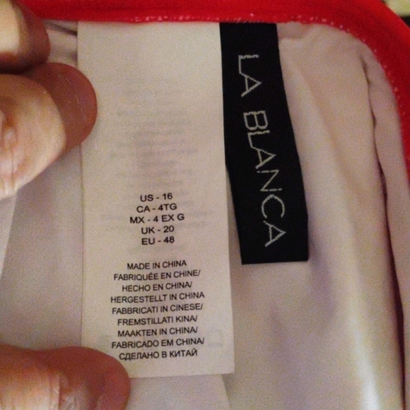 La Blanca NWOT Cross Over High Waist Bikini Swimsuit Bottom. Size 16 - Picture 5 of 13